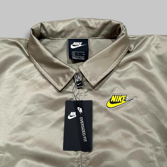 Nike Women’s Long Utility Coat - Oversized Fit, Taupe Green - Size Small - Picture 3 of 8